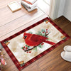 Christmas Red Cardinal Bells Indoor Outdoor Doormat Floor Mat