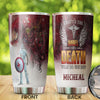 Camellia Personalized I Battle The Angel Of Death Stainless Steel Tumbler - Double-Walled Insulation Thermal Cup With Lid Gift For Doctor Nurse