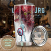 Camellia Personalized I Battle The Angel Of Death Stainless Steel Tumbler - Double-Walled Insulation Thermal Cup With Lid Gift For Doctor Nurse