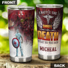 Camellia Personalized I Battle The Angel Of Death Stainless Steel Tumbler - Double-Walled Insulation Thermal Cup With Lid Gift For Doctor Nurse