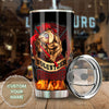 Camellia Personalized Volunteer Firefighter Bulldog Fire Honor Rescue Stainless Steel Tumbler - Double-Walled Insulation Thermal Cup With Lid Gift For Firefighter Firemen