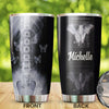 Camellia Personalized Xray Butterfly Graphics Stainless Steel Tumbler - Double-Walled Insulation Travel Thermal Cup With Lid For Doctor Nurse