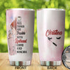 Camellia Personalized All Things Possible With Redhead Mascara Coffee Girl Stainless Steel Tumbler - Double-Walled Insulation Coffee Thermal Cup With Lid Gift For Girl