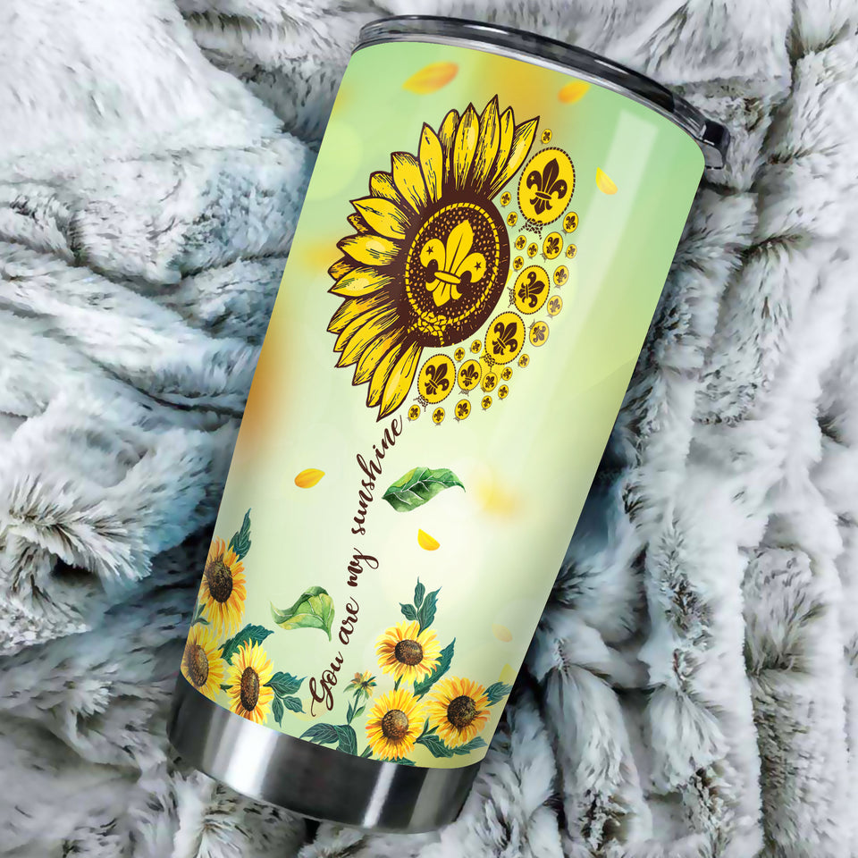 Camellia Personalized Sunflower Boyscouts American You Are My Sunshine Stainless Steel Tumbler - Double-Walled Insulation Travel Thermal Cup With Lid Gift For Boy Scouts Teenager