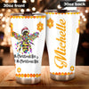 Camellia Personalized Oh Christmas Bee Honey Bee Stainless Steel Tumbler - Double-Walled Insulation Thermal Cup With Lid Gift For Christmas
