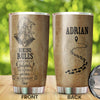 Camellia Personalized Hiking Rules Stainless Steel Tumbler - Double-Walled Insulation Travel Thermal Cup With Lid Gift For Dad