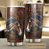 Camellia Personalized Farm Horse Graphics Stainless Steel Tumbler - Double-Walled Insulation Travel Thermal Cup With Lid Gift For Horse Lover Barrel Racing Fan