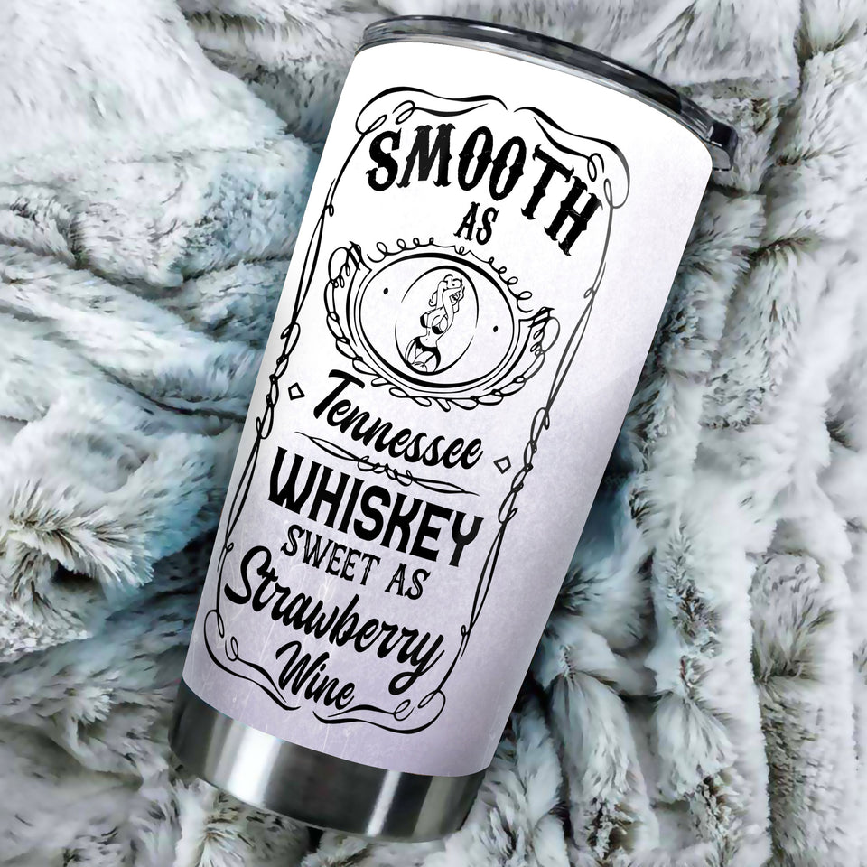 Camellia Personalized Afro Girl Country Music Smooth As Tennessee Strawberry Wine Stainless Steel Tumbler - Double-Walled Insulation Thermal Cup With Lid Gift For Girl Loves Whiskey
