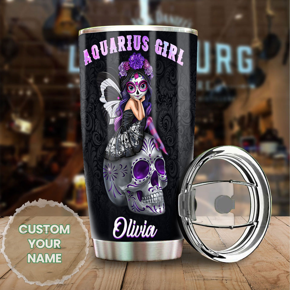 Aquarius Girl Personalized KD2 HNM1012001 Stainless Steel Tumbler