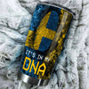 Camellia Personalized DNA Sweden Fingerprint Nutrition Facts Stainless Steel Tumbler - Double-Walled Insulation Travel Thermal Cup With Lid Gift For Swedish