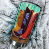 Camellia Personalized Hippie Cowboy Boots Painting Vintage Graphic Stainless Steel Tumbler - Double-Walled Insulation Travel Thermal Cup With Lid Gift For Teenager Hipster