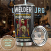 Camellia Personalized Welder Trying To Make Things Idiot Proof Stainless Steel Tumbler - Double-Walled Insulation Thermal Cup With Lid