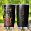 Camellia Personalized Unapologetically Dope Afro Girl Black Women Stainless Steel Tumbler - Double-Walled Insulation Travel Thermal Cup With Lid Gift For Hippie Girl Women