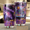 Camellia Personalized Purple Love Sea Turtle Stainless Steel Tumbler - Double-Walled Insulation Travel Thermal Cup With Lid Gift For Scuba Diver Surfing