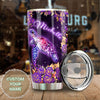 Camellia Personalized Purple Love Sea Turtle Stainless Steel Tumbler - Double-Walled Insulation Travel Thermal Cup With Lid Gift For Scuba Diver Surfing