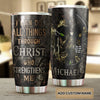 Camellia Personalized Archer I Can Do All Christ Strengthens Me Stainless Steel Tumbler - Double-Walled Insulation Thermal Cup With Lid Gift For Faith Believer