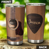 Camellia Personalized 3D Arcoustic Guitar Stainless Steel Tumbler - Customized Double-Walled Insulation Therma Cup With Lid Gift For Guitarist Musician