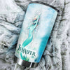 Camellia Personalized Mermaid Into The Ocean Stainless Steel Tumbler - Double-Walled Insulation Travel Thermal Cup With Lid Gift For Scuba Diver Surfer