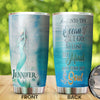 Camellia Personalized Mermaid Into The Ocean Stainless Steel Tumbler - Double-Walled Insulation Travel Thermal Cup With Lid Gift For Scuba Diver Surfer