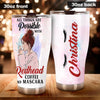 Camellia Personalized All Things Possible With Redhead Mascara Coffee Girl Stainless Steel Tumbler - Double-Walled Insulation Coffee Thermal Cup With Lid Gift For Redhead Girl