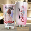 Camellia Personalized All Things Possible With Redhead Mascara Coffee Girl Stainless Steel Tumbler - Double-Walled Insulation Coffee Thermal Cup With Lid Gift For Redhead Girl