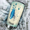 Camellia Personalized Widow Holding Hands My Husband Awaits Me Missing QUotes Stainless Steel Tumbler - Double-Walled Insulation Thermal Cup With Lid Gift For Memorial Day