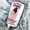 Camellia Personalized All Things Possible With Redhead Mascara Coffee Girl Stainless Steel Tumbler - Double-Walled Insulation Coffee Thermal Cup With Lid Gift For Redhead Girl