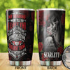 Camellia Personalized Skull Hippie My Husband I Love You Stainless Steel Tumbler - Double-Walled Insulation Travel Thermal Cup With Lid Gift For Valentines Day Couple Husband