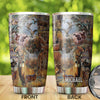 Camellia Personalized Deer Wildlife Hunting Animals Graphics Stainless Steel Tumbler - Double-Walled Insulation Travel Thermal Cup With Lid Gift For Hunting Lover Hunter Dad