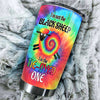 Camellia Personalized Hippie Black Sheep I'm The Tye-dyed One Stainless Steel Tumbler - Double-Walled Insulation Travel Thermal Cup With Lid For Hipster