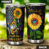 Camellia Personalized Sunflower Hippie Gnome Gonna Be Alright Stainless Steel Tumbler - Double-Walled Insulation Thermal Cup With Lid Gift For Hipster Peace Lover