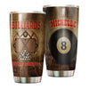 Camellia Personalized Billiards Rack It Crack It Stainless Steel Tumbler - Double-Walled Insulation Thermal Cup With Lid Gift For Dad Sport Lover
