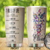 Camellia Personalized 7 Rules Of Life Inspiring Quotes Stainless Steel Tumbler - Double-Walled Insulation Thermal Cup With Lid Gift For Birthday