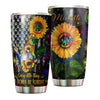 Camellia Personalized Sunflower Hippie Gnome Gonna Be Alright Stainless Steel Tumbler - Double-Walled Insulation Thermal Cup With Lid Gift For Hipster Peace Lover