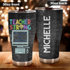 Camellia Personalized Teacher Strong No Matter Distance Pandemic Stainless Steel Tumbler - Double-Walled Insulation Coffee Thermal Cup With Lid Gift For Teacher Admin Squad