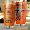 Camellia Personalized United States Marine Corps Eagle Stainless Steel Tumbler - Double-Walled Insulation Travel Thermal Cup With Lid Gift For Soldier Veteran