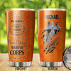 Camellia Personalized United States Marine Corps Eagle Stainless Steel Tumbler - Double-Walled Insulation Travel Thermal Cup With Lid Gift For Soldier Veteran