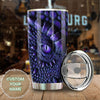 Camellia Personalized Metal Viking Warrior Dragon Graphic Stainless Steel Tumbler - Double-Walled Insulation Thermal Cup With Lid Gift For Viking Lover