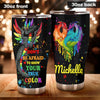Camellia Personalized Rainbow Dragon LGBT Show Your True Color Stainless Steel Tumbler - Double-Walled Insulation Thermal Cup With Lid Gift For Gay Lesbian