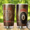Camellia Personalized Billiards Rack It Crack It Stainless Steel Tumbler - Double-Walled Insulation Thermal Cup With Lid Gift For Dad Sport Lover