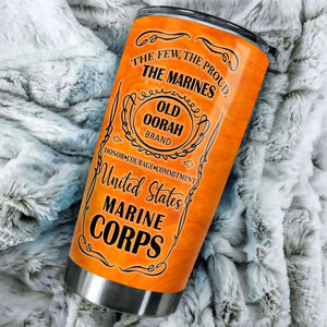 Camellia Personalized United States Marine Corps Eagle Stainless Steel Tumbler - Double-Walled Insulation Travel Thermal Cup With Lid Gift For Soldier Veteran