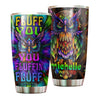 Camellia Personalized Hippie Peace Lover Owl Fluffin Graphics Stainless Steel Tumbler - Double-Walled Insulation Travel Thermal Cup With Lid Gift For Hipster