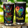 Camellia Personalized Rainbow Dragon LGBT Show Your True Color Stainless Steel Tumbler - Double-Walled Insulation Thermal Cup With Lid Gift For Gay Lesbian