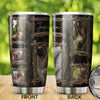 Camellia Personalized Jungle Wood Cute Sloths Graphic Stainless Steel Tumbler - Double-Walled Insulation Travel Thermal Cup With Lid Gift For Animal Lover Zoo Keeper