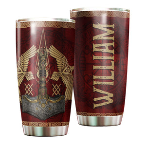 Camellia Personalized Ancient Egypt Pharaoh Metal Style Stainless Steel Tumbler - Double-Walled Insulation Thermal Cup With Lid Gift For Birthday