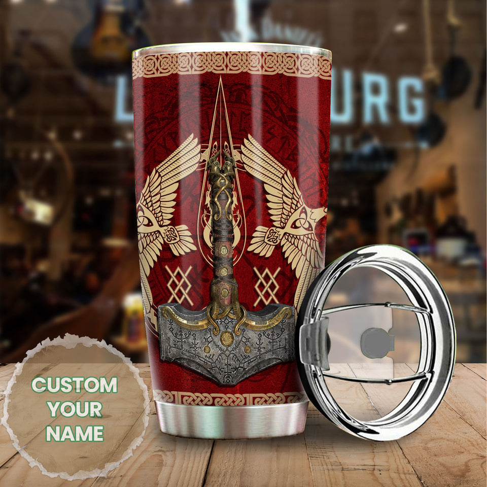 Camellia Personalized Ancient Egypt Pharaoh Metal Style Stainless Steel Tumbler - Double-Walled Insulation Thermal Cup With Lid Gift For Birthday