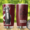 Camellia Personalized Not Your Baby Devil Girl Worship Myself Witch Magic Stainless Steel Tumbler - Double-Walled Insulation Travel Thermal Cup With Lid Gift For Girl Halloween