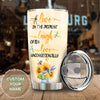 Camellia Personalized Hippie Dragonfly Laugh Often Love Unconditionally Stainless Steel Tumbler - Double-Walled Insulation Thermal Cup With Lid Gift For Hipster Teenager