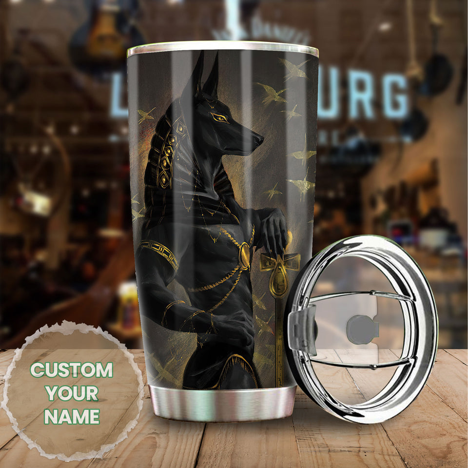 Camellia Personalized Ancient Egypt Pharaoh Stainless Steel Tumbler - Double-Walled Insulation Thermal Cup With Lid