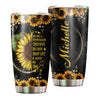 Camellia Personalized Sunflower Respiratory Therapist Your Life Worth My Time Stainless Steel Tumbler - Double-Walled Insulation Thermal Cup With Lid Gift For Respiratory Therapist